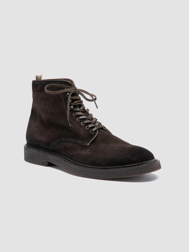 HOPKINS FLEXI 203 - Stivali Stringati in Pelle Scamosciata Marrone