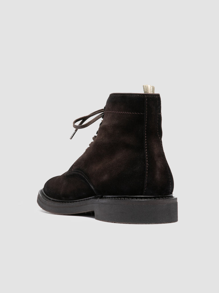 HOPKINS FLEXI 203 - Stivali Stringati in Pelle Scamosciata Marrone