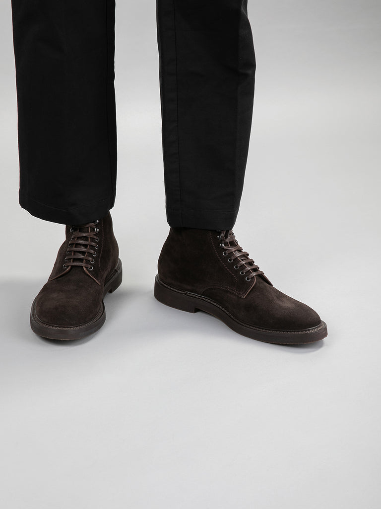 HOPKINS FLEXI 203 - Brown Suede Lace-up Boots Men Officine Creative - 2