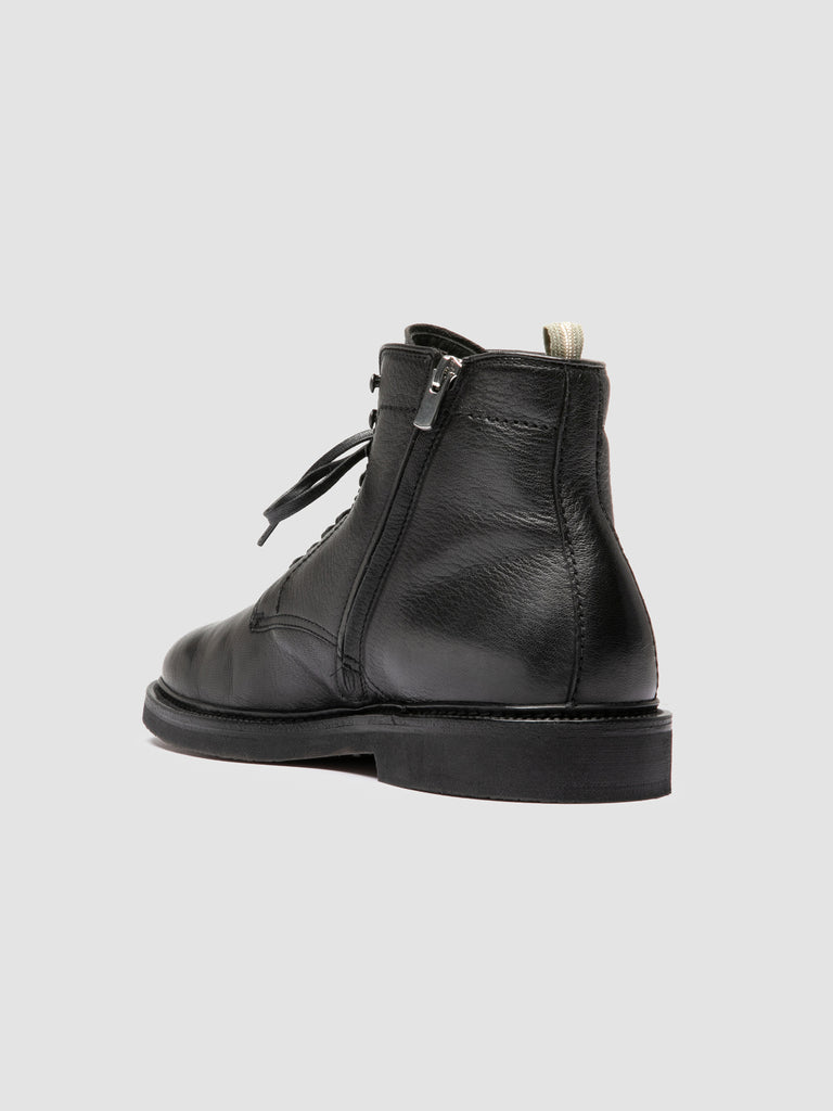 HOPKINS FLEXI 206 - Black Leather Lace-up Boots