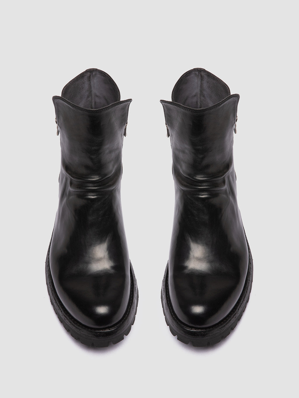 IKONIC 004 - Black Leather Zip Boots men Officine Creative - 2