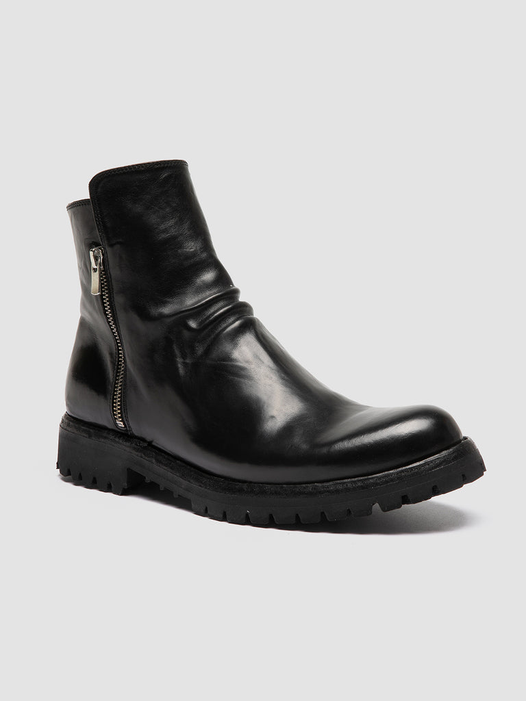 IKONIC 004 - Black Leather Zip Boots men Officine Creative - 3