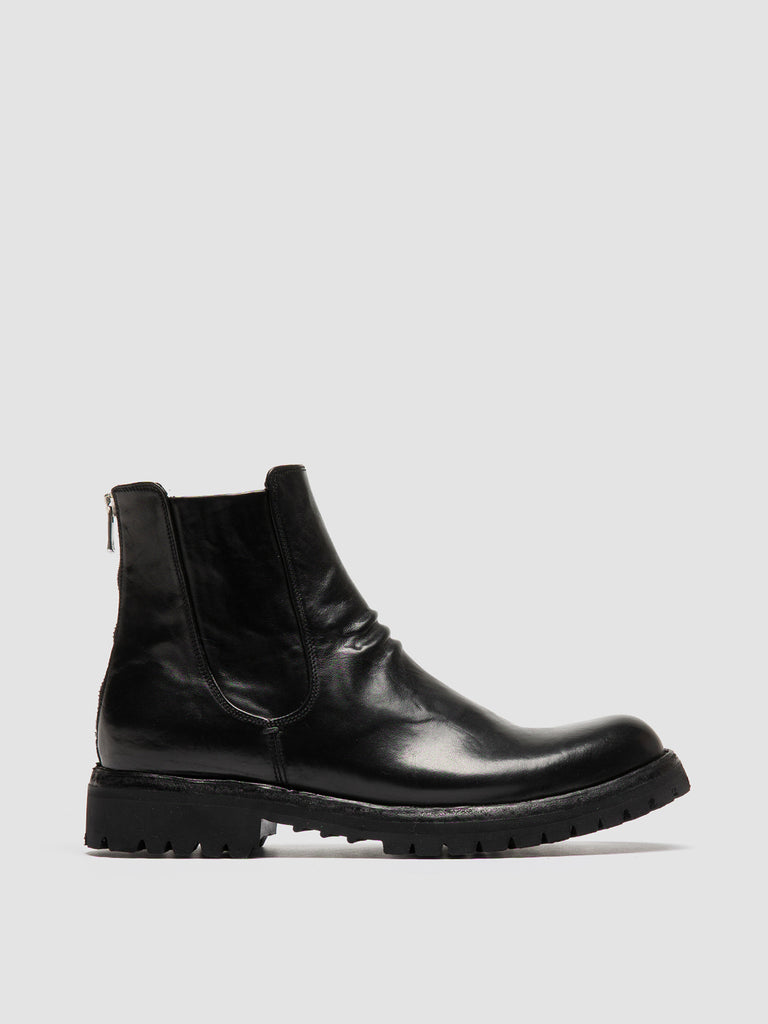 IKONIC 005 - Black Leather Zip Boots men Officine Creative - 1