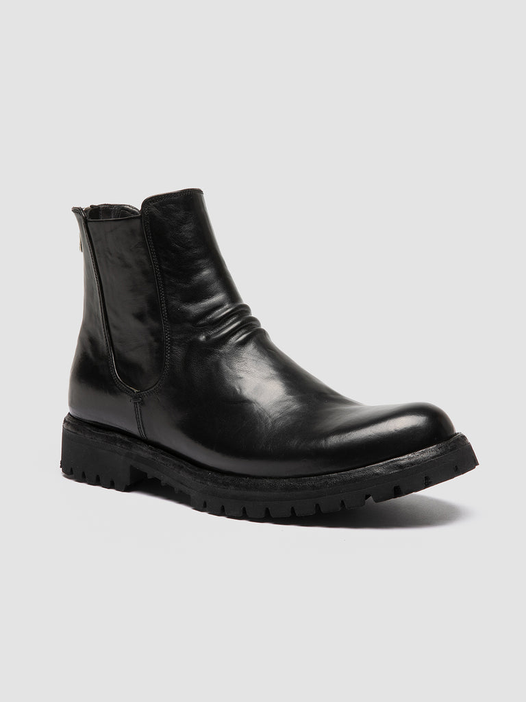 IKONIC 005 - Black Leather Zip Boots men Officine Creative - 3