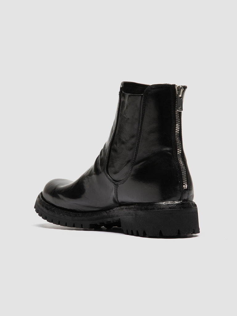 IKONIC 005 - Black Leather Zip Boots men Officine Creative - 4
