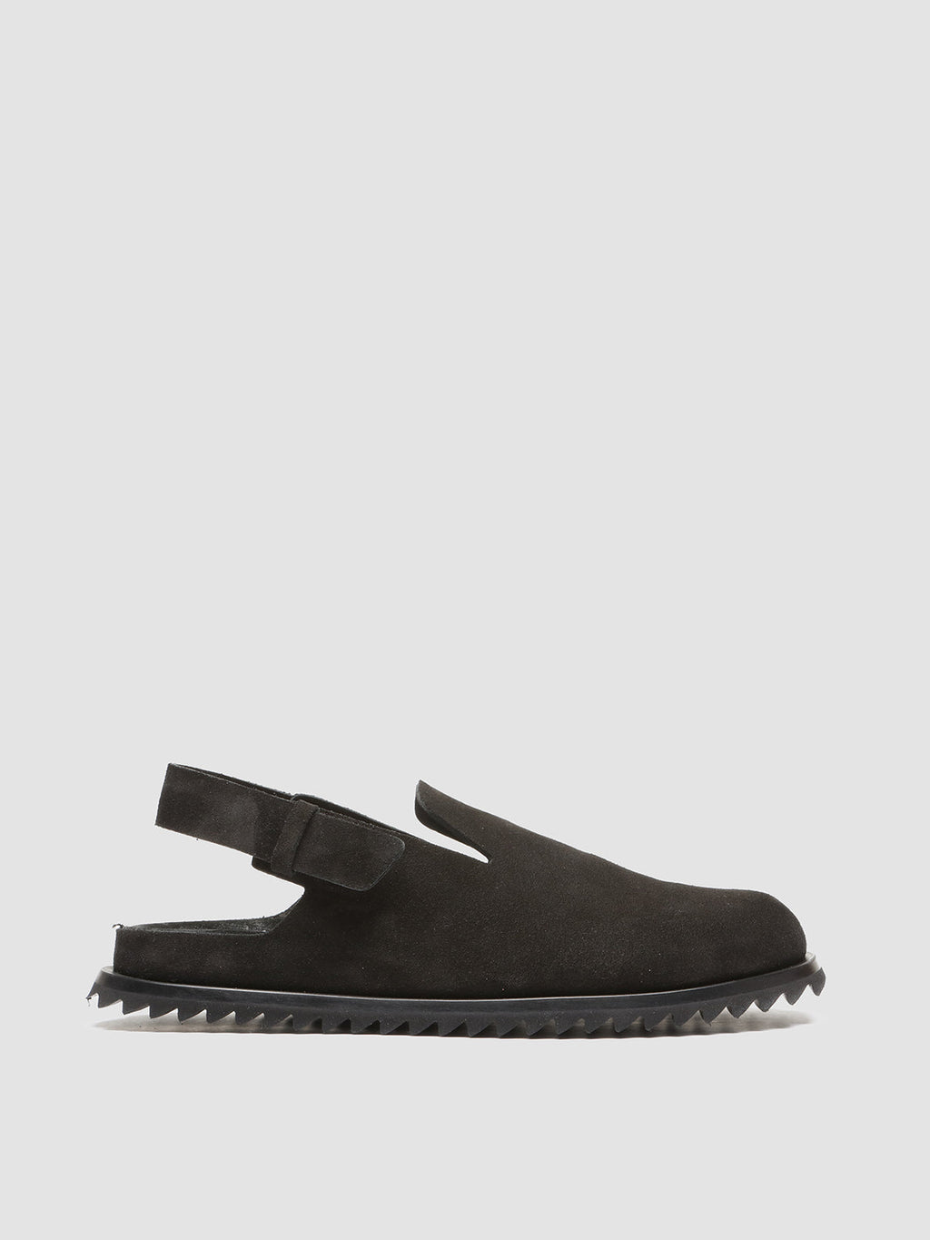 INTROSPECTUS 002 - Black Suede Back Strap Sandals