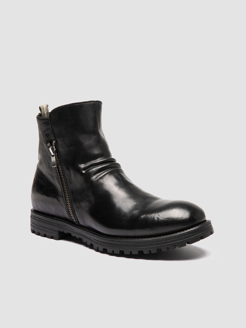 ISSEY RUBBER 009 - Black Leather Zipped Boots