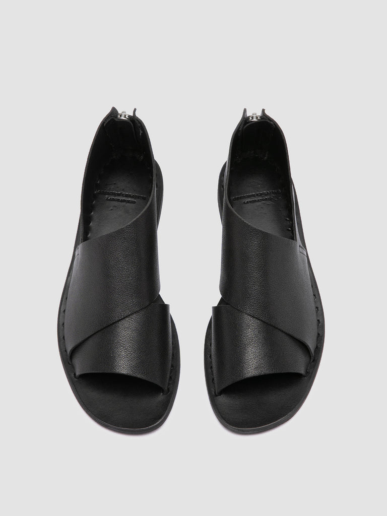ITACA 046 - Black Leather Peep Toe Shoes Women Officine Creative - 2