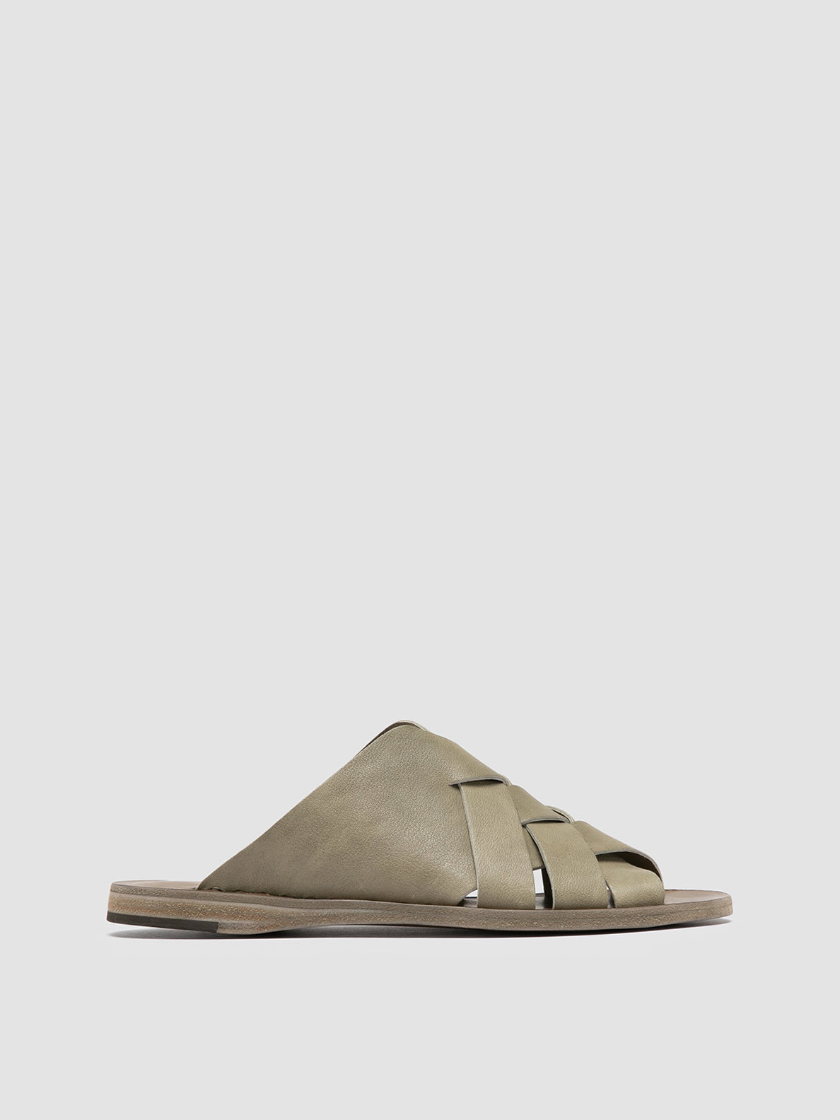Officine Creative ITACA 049 Sandali Slide in Pelle Verde