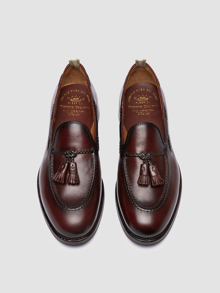 IVIES 002 - Mocassini con Nappine in Pelle Marrone