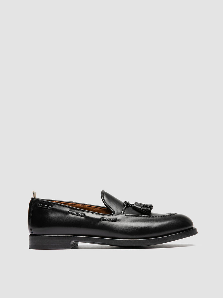 IVIES 002 - Mocassini con Nappine in Pelle Nera