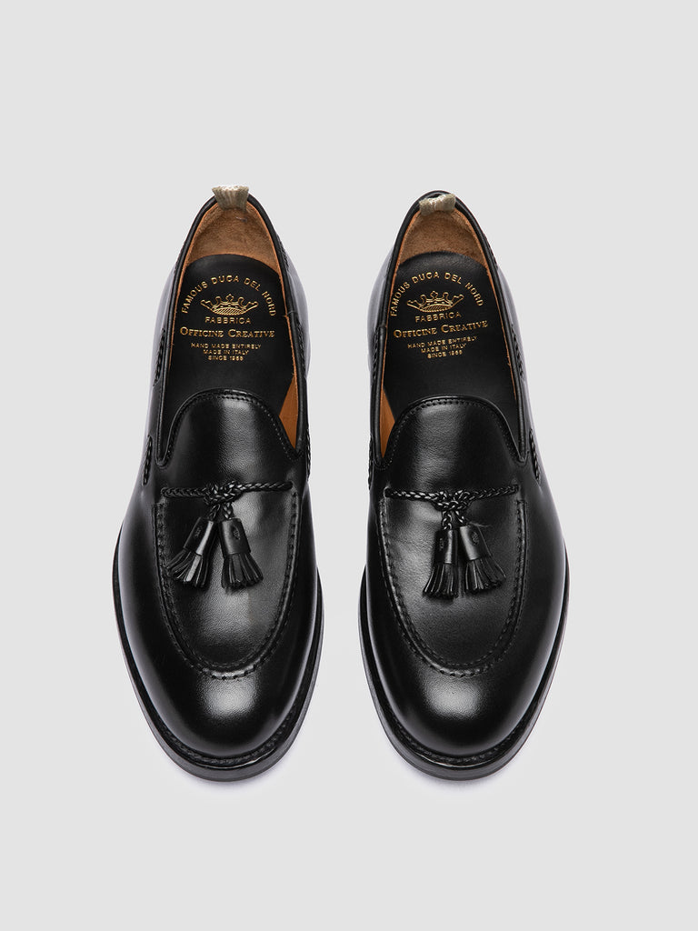 IVIES 002 - Mocassini con Nappine in Pelle Nera