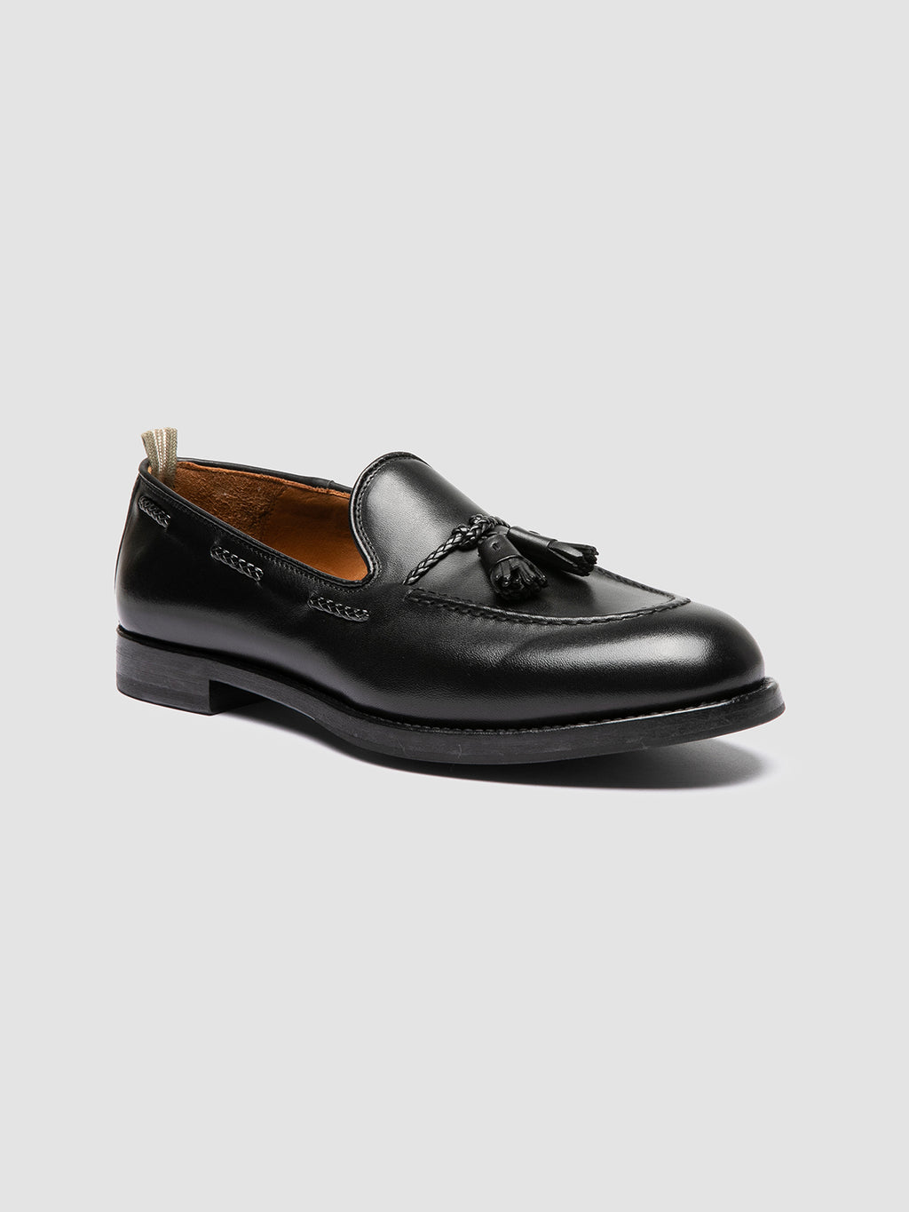 IVIES 002 - Mocassini con Nappine in Pelle Nera