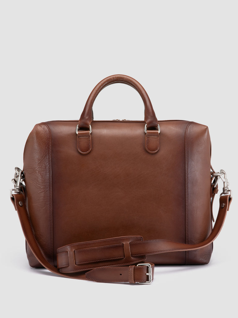 JULES 003 - Brown Leather Briefcase