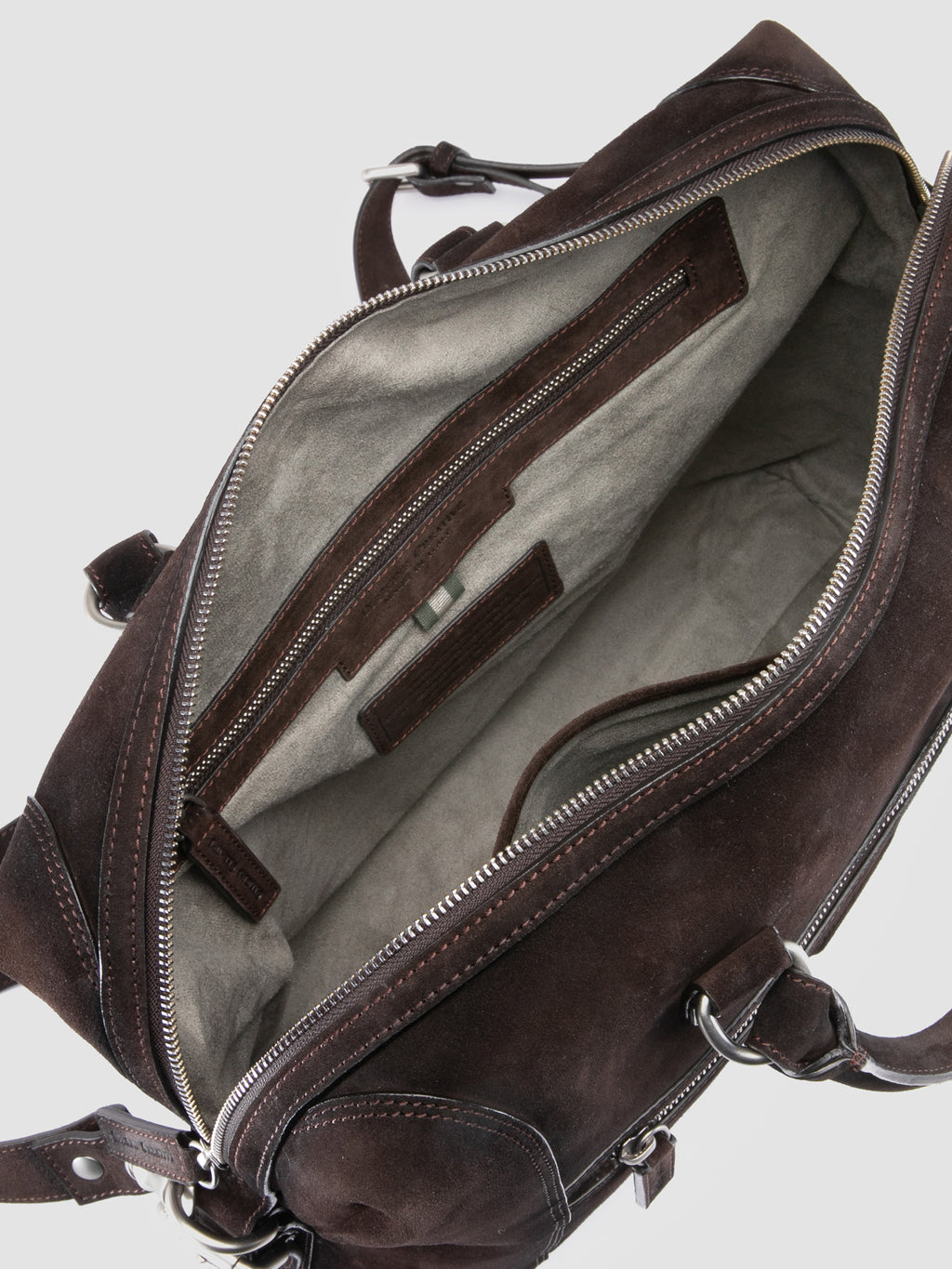 JULES 003 - Brown Suede Briefcase