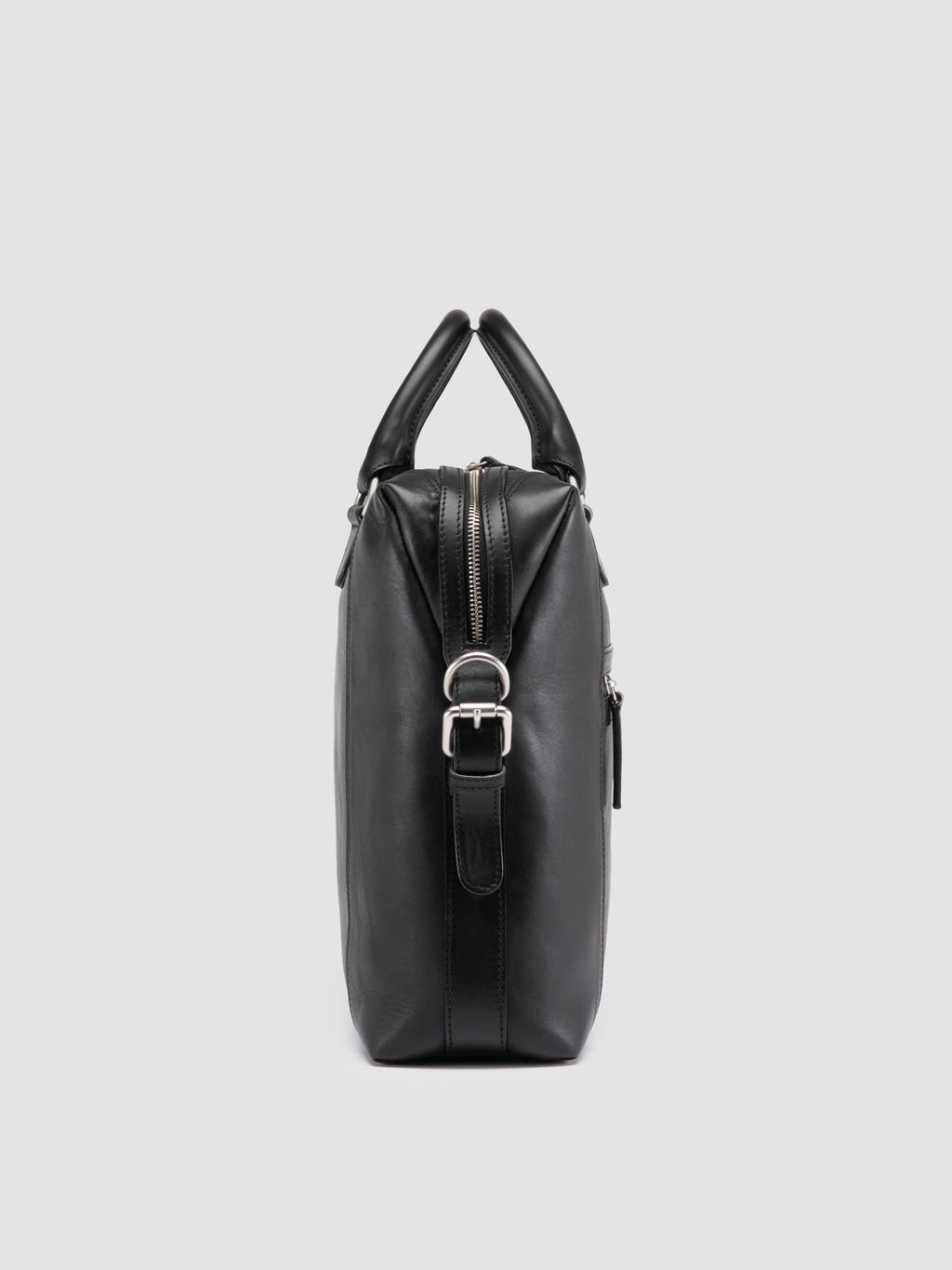 JULES 003 - Black Leather Briefcase