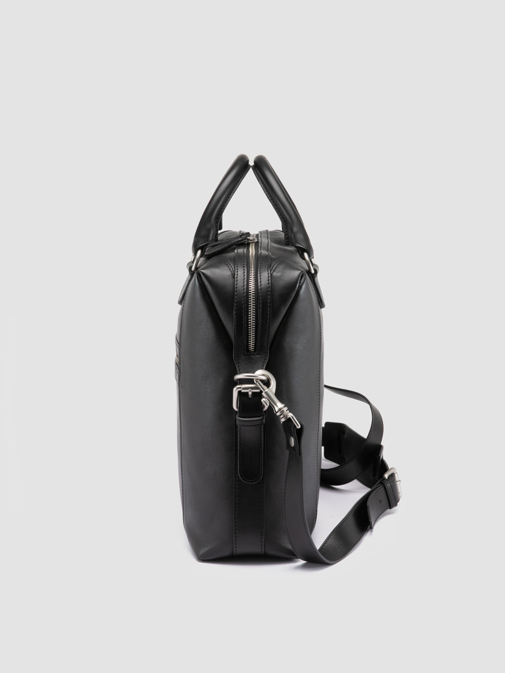 JULES 003 - Black Leather Briefcase