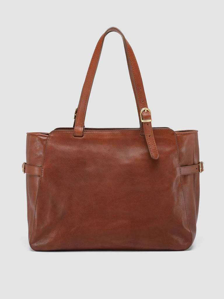 JULIE 003 - Brown Leather Shoulder Bag