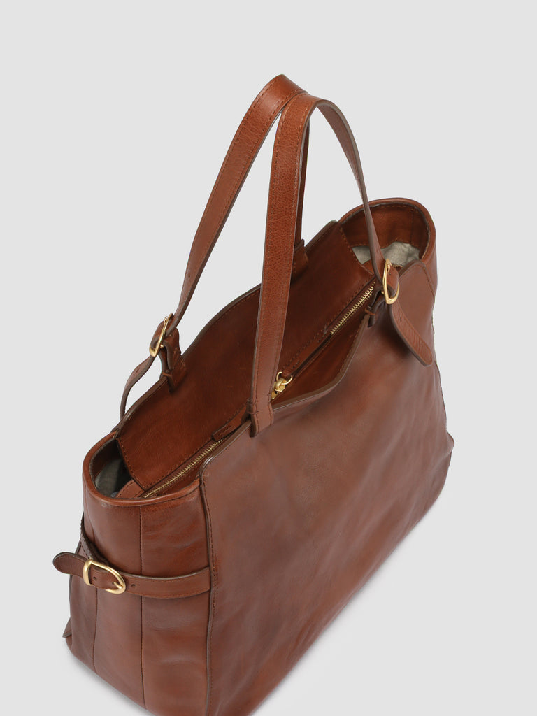JULIE 003 - Brown Leather Shoulder Bag