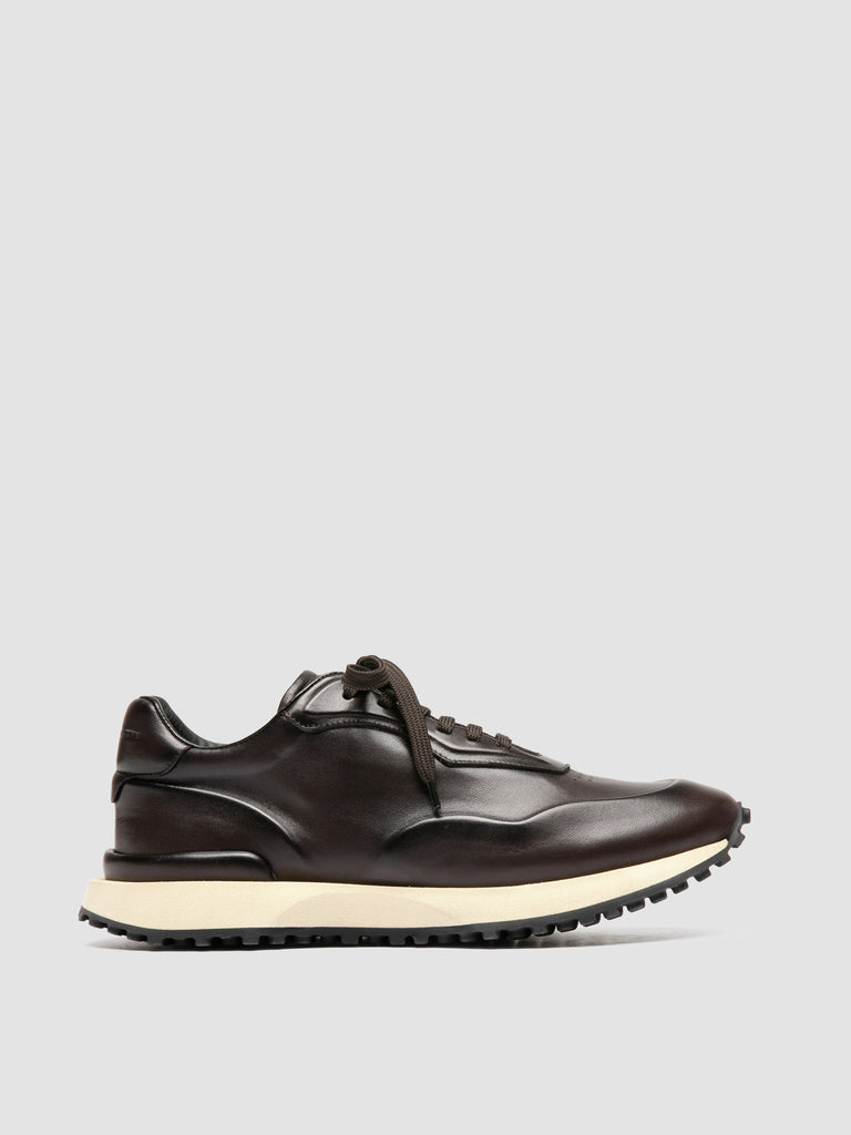 KENYAN 001 - Sneaker Basse in Pelle Marrone