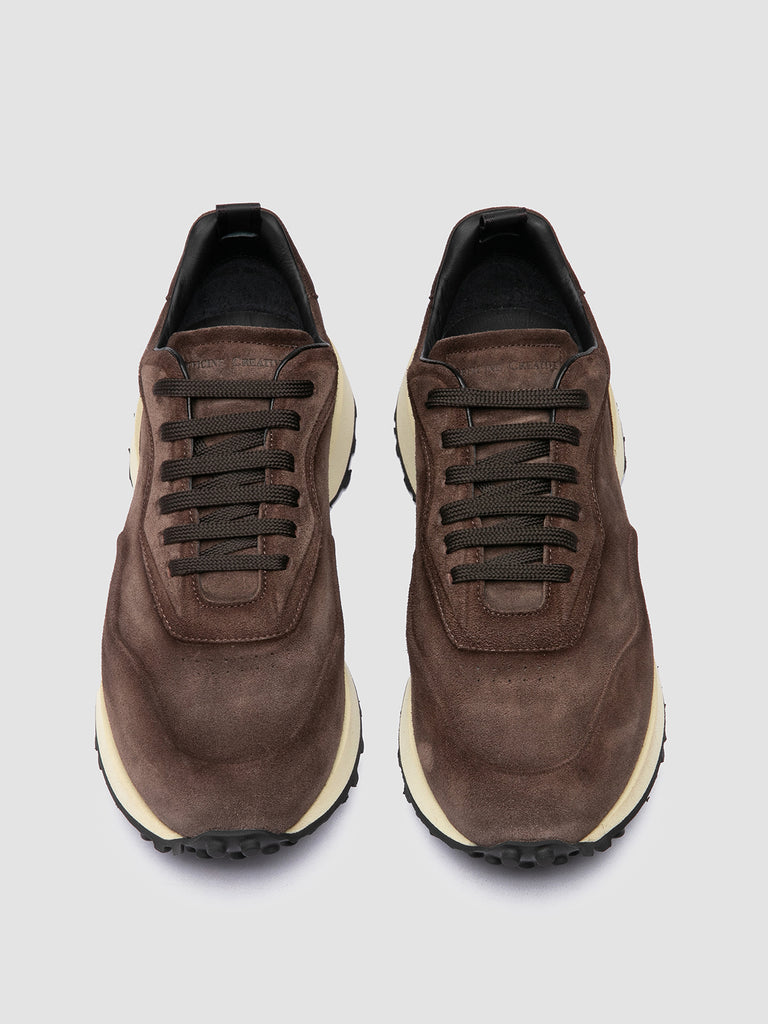 KENYAN 001 - Sneaker Basse in Pelle Scamosciata Tortora