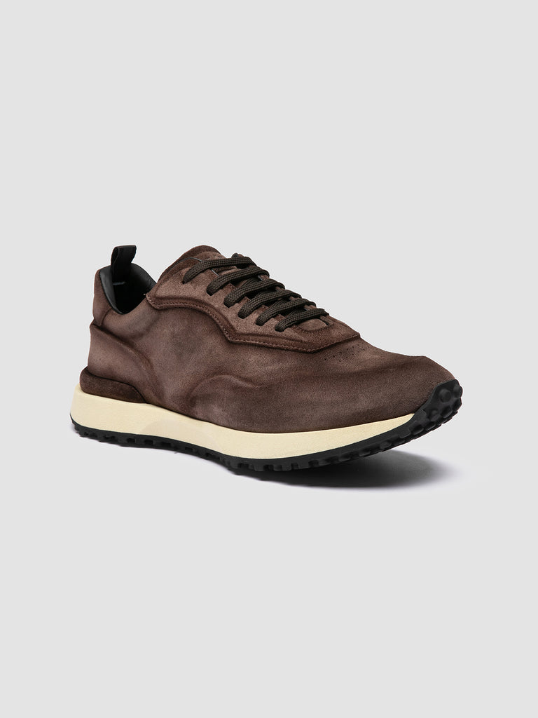 KENYAN 001 - Sneaker Basse in Pelle Scamosciata Tortora