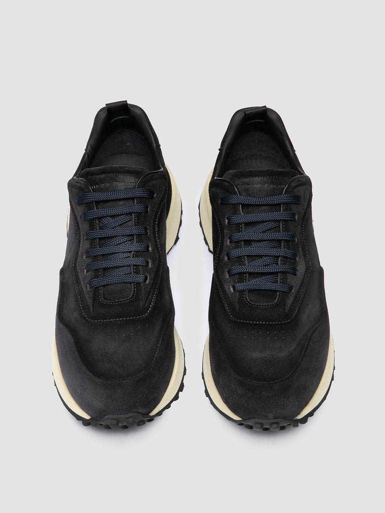KENYAN 001 - Sneaker Basse in Pelle Scamosciata Blu