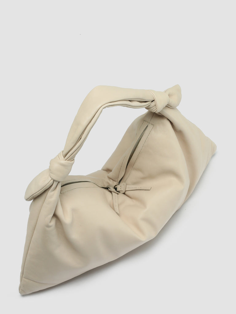 BOLINA 029 - White Leather Hobo Bag