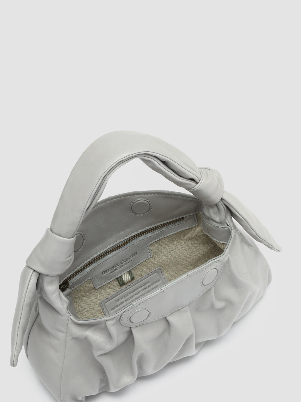 BOLINA 030 - Grey Leather Handle Bag