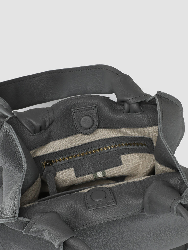 BOLINA 037 - Borsa con Manico in Pelle Grigia