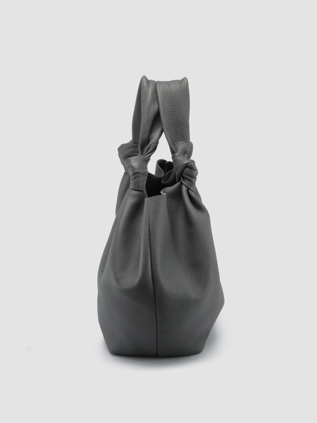 BOLINA 16 - Grey Leather Hobo Bag