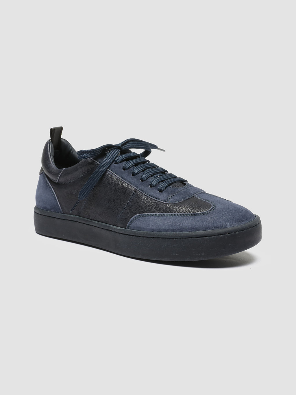 KOMBINED 001 - Sneaker Basse in Camoscio e Pelle Blu