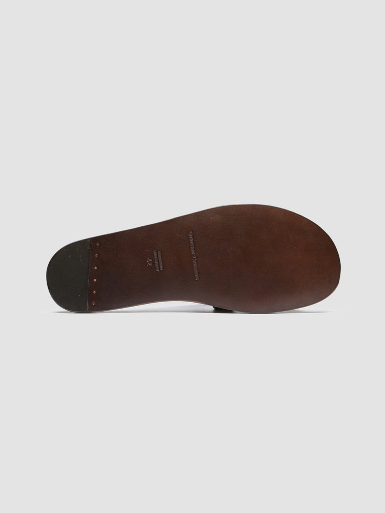 KONTRAIRE 011 - Brown Leather Slide Sandals