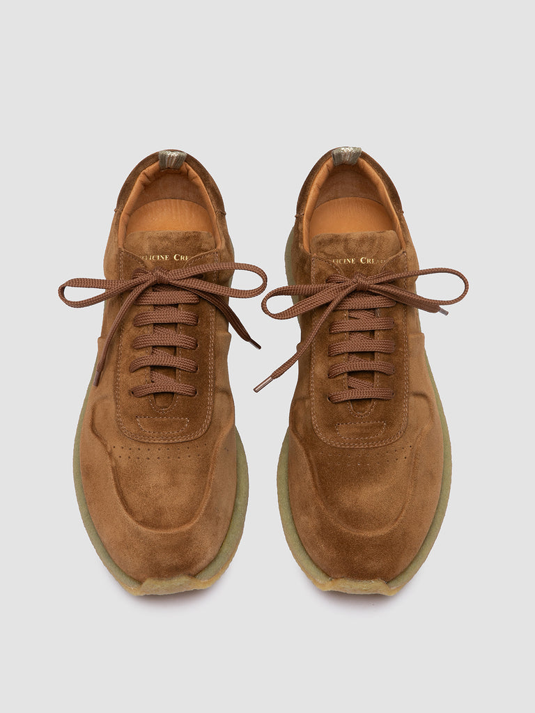 LEGEND 001 - Sneaker Basse in Pelle Scamosciata Marrone