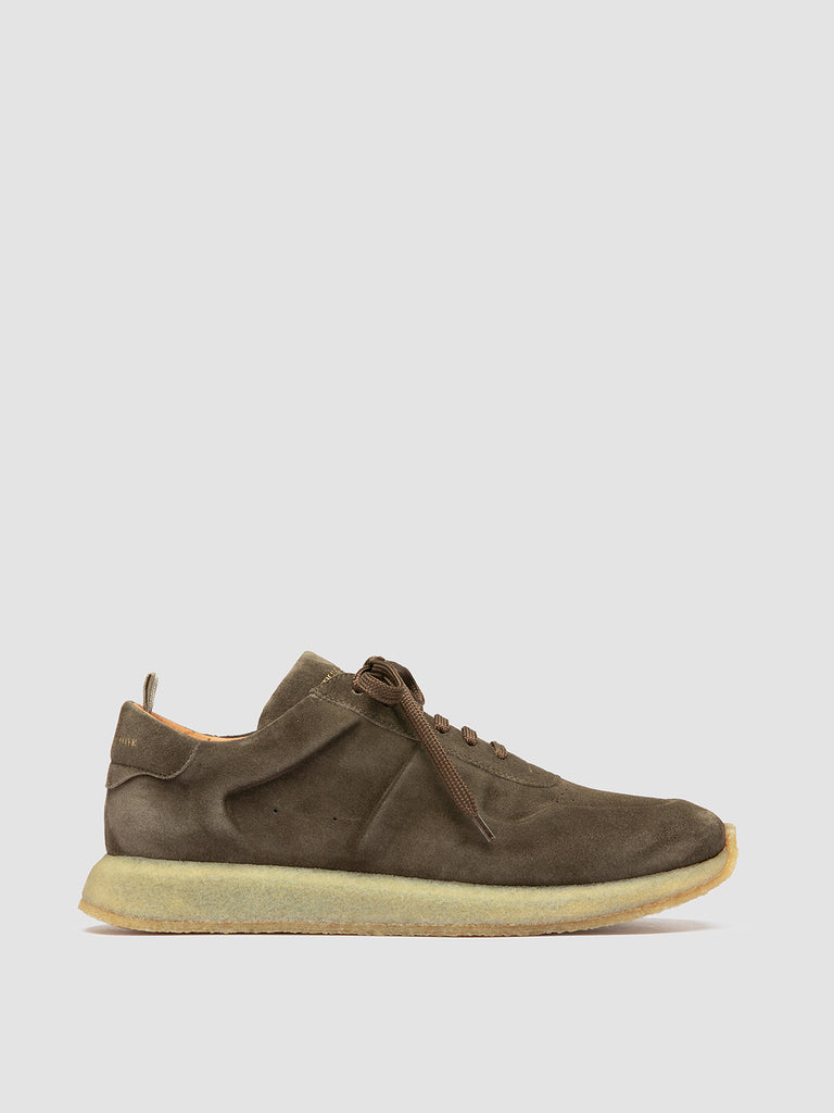 LEGEND 001 - Sneaker Basse in Pelle Scamosciata Verde