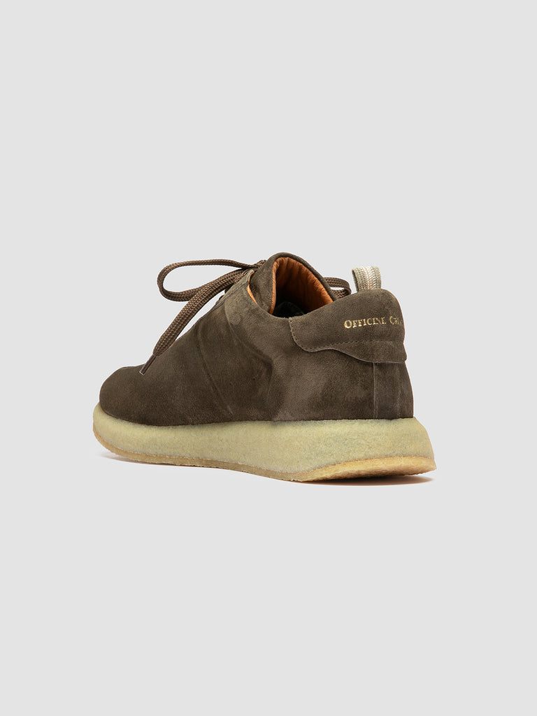 LEGEND 001 - Sneaker Basse in Pelle Scamosciata Verde