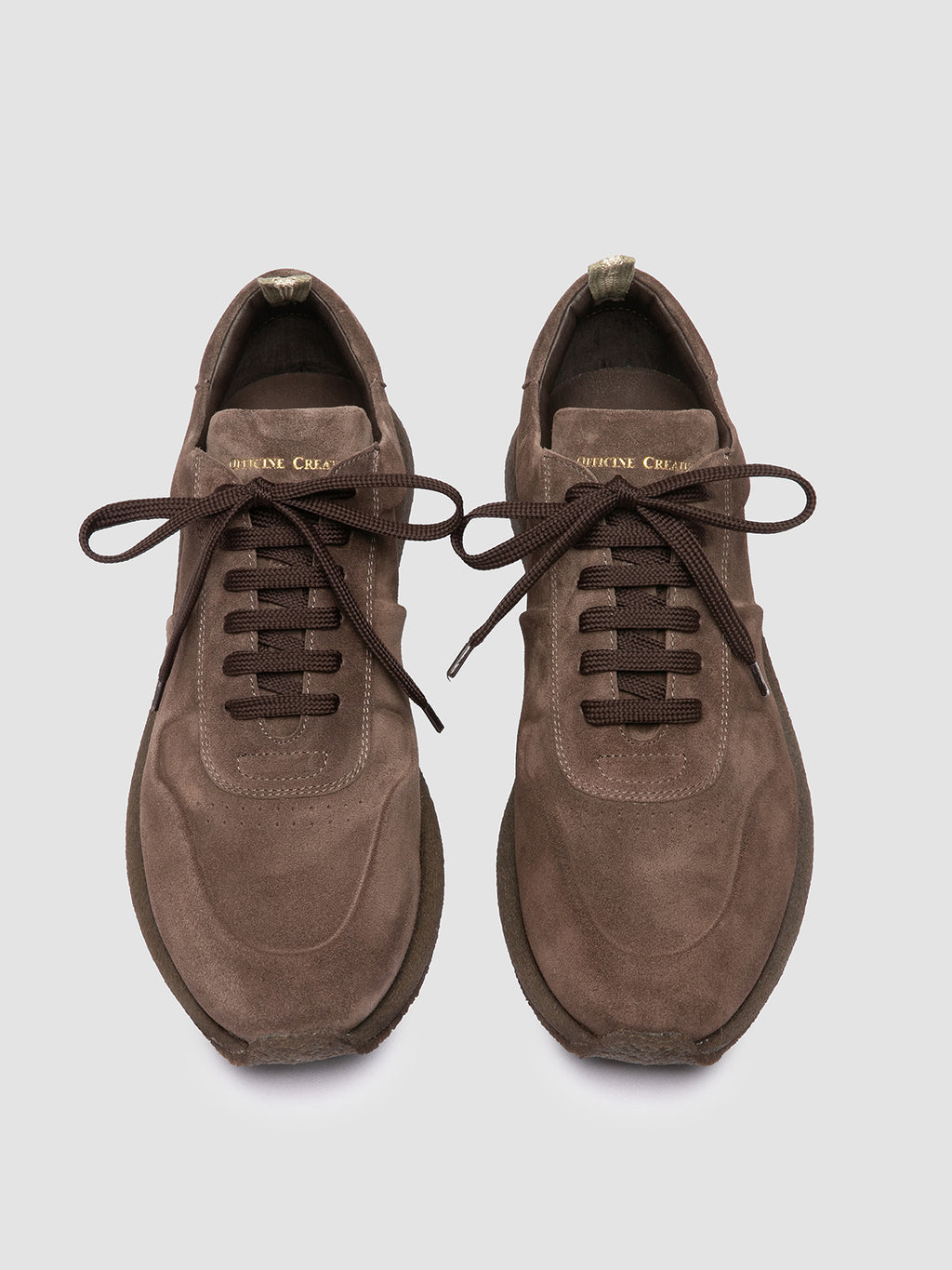LEGEND 001 - Sneaker in Pelle Scamosciata Color Tortora - image 2,side view