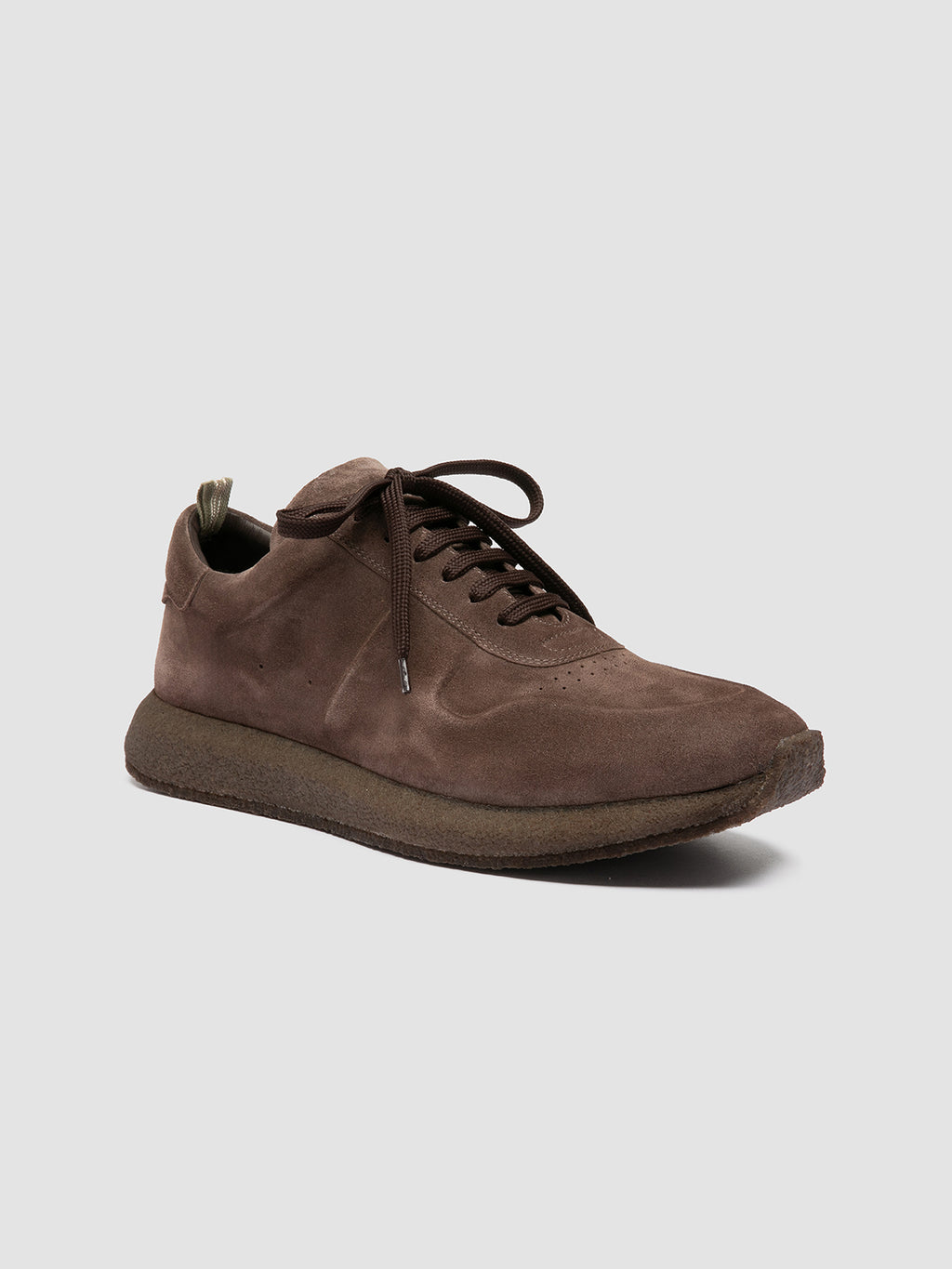 LEGEND 001 - Sneaker in Pelle Scamosciata Color Tortora - image 3,side view