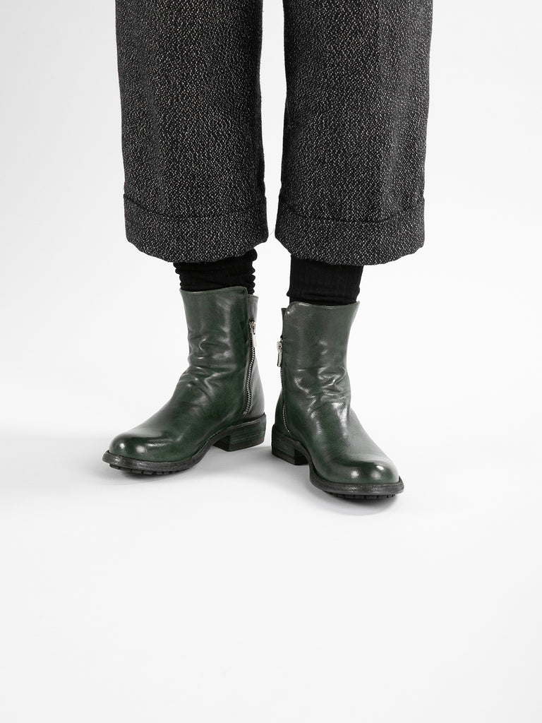 LEGRAND 226 - Green Leather Zip Boots Women Officine Creative - 1