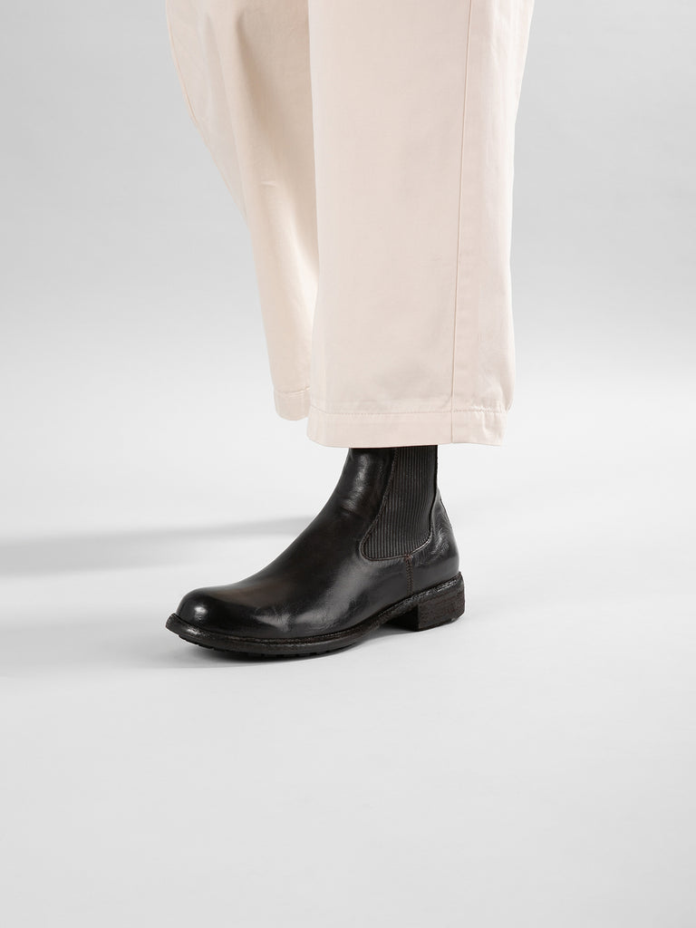 LEGRAND 229 - Black Leather Zip Boots Women Officine Creative - 1