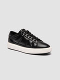 LEISURE 001 - Black Leather Low Top Sneakers Men Officine Creative - 3