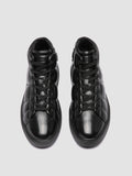 LEISURE 002 - Black Leather High Top Sneakers Men Officine Creative - 2