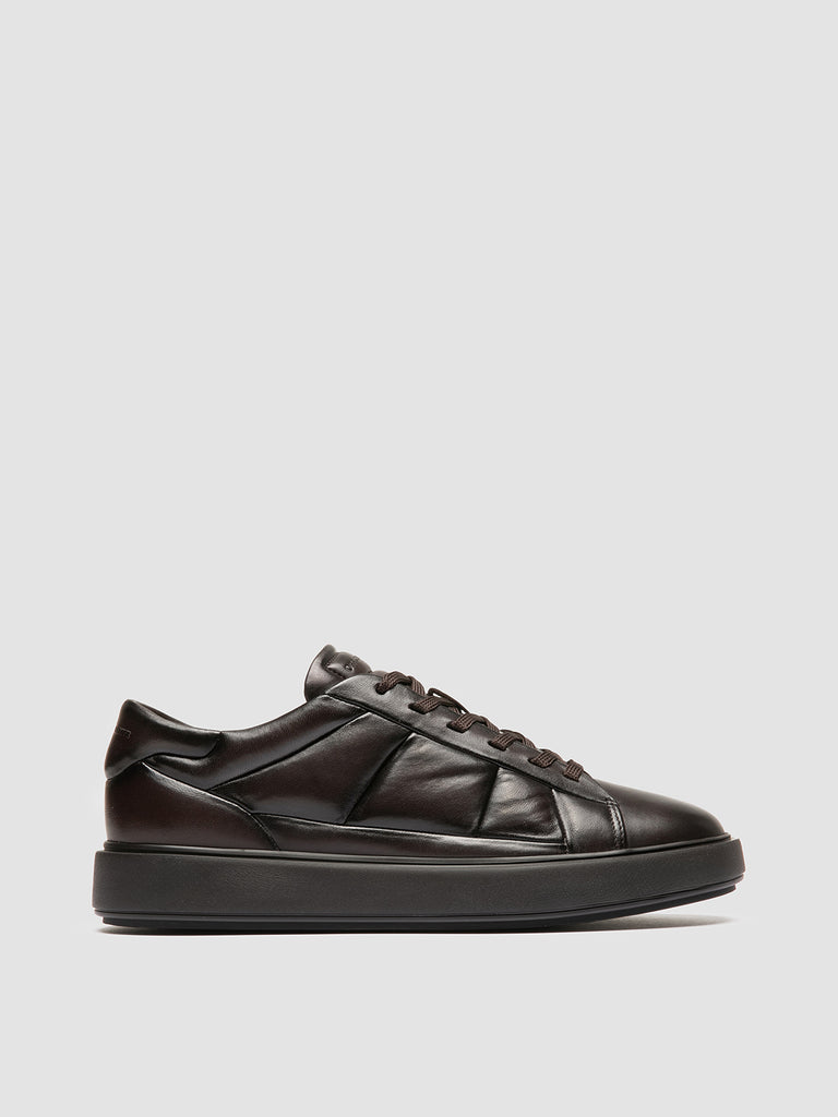 LEISURE 003 - Sneaker Basse in Pelle Marrone