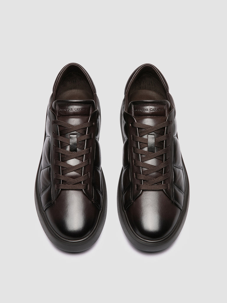 LEISURE 003 - Sneaker Basse in Pelle Marrone