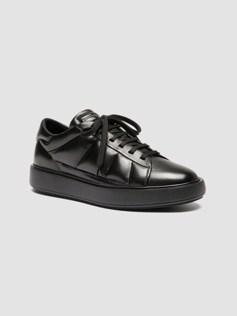 LEISURE 003 - Sneaker Basse in Pelle Nera