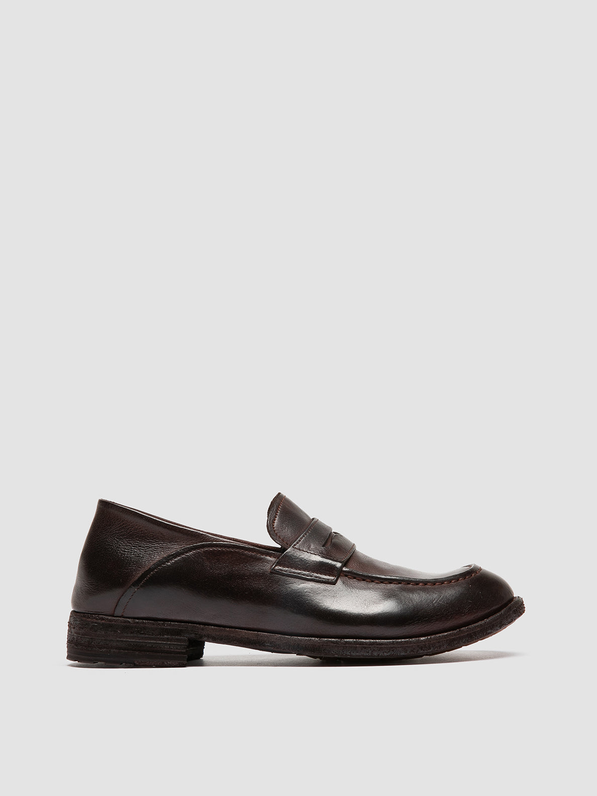 Officine Creative LEXIKON 140 Mocassini Penny Loafer in Pelle Marrone