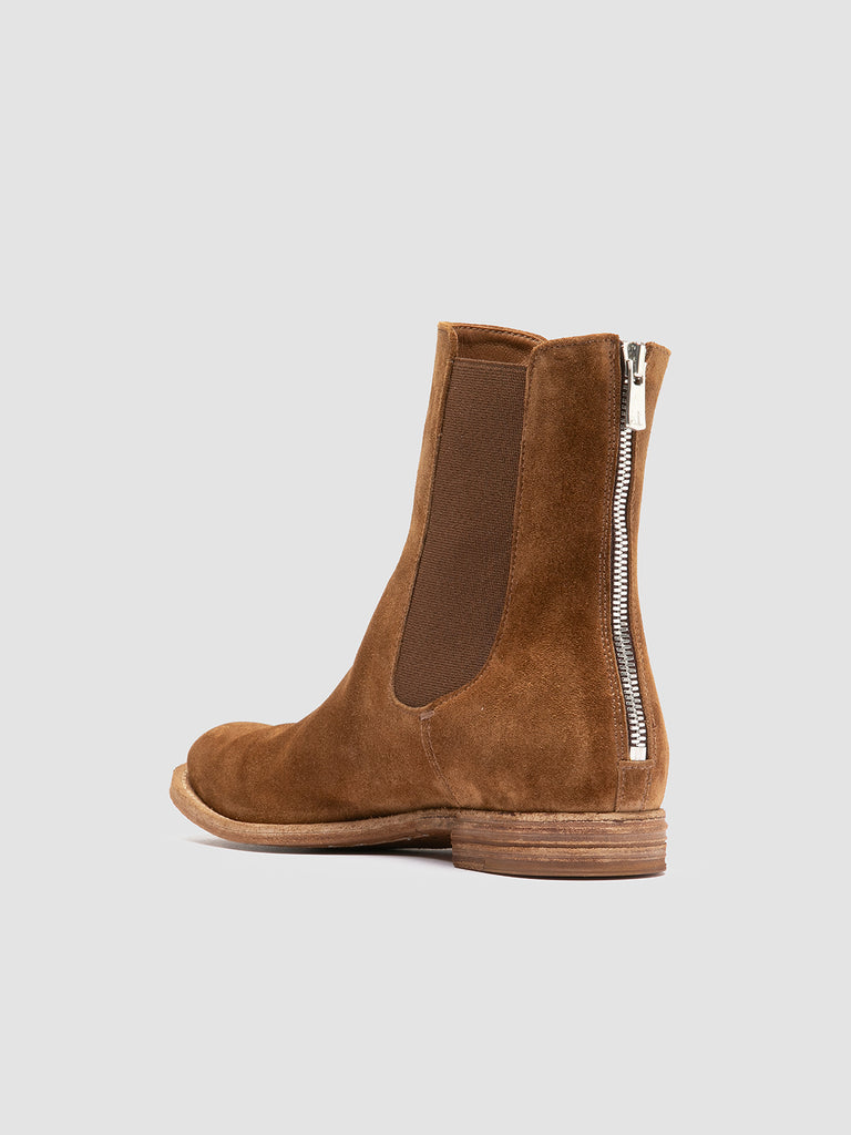 LEXIKON 551 - Stivali con Zip in Pelle Scamosciata Marrone