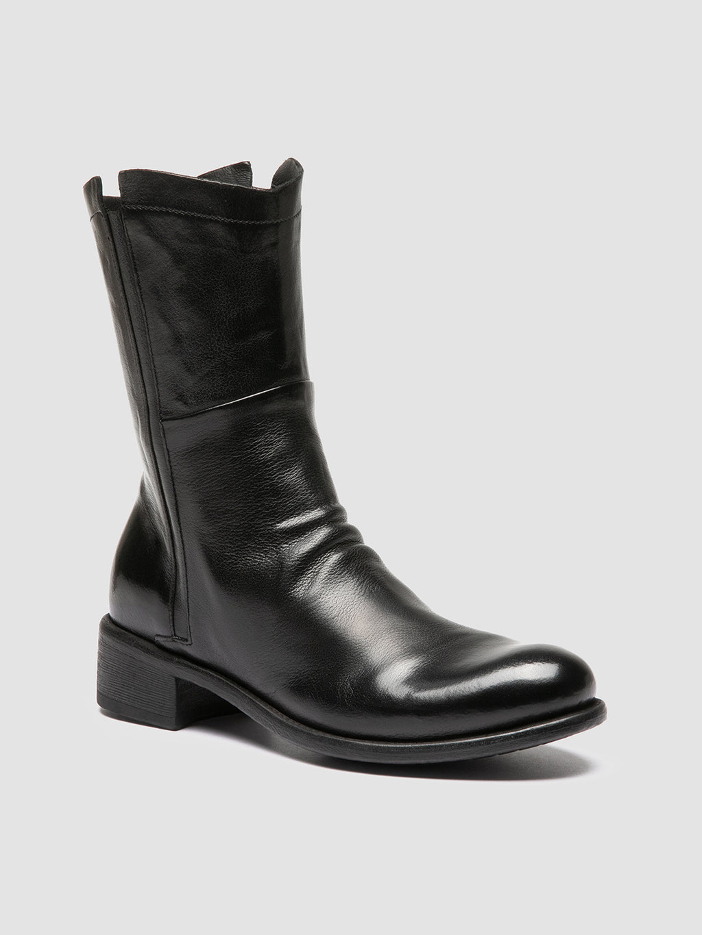 LIS 002 - Black Leather Zipped Boots Women Officine Creative - 3