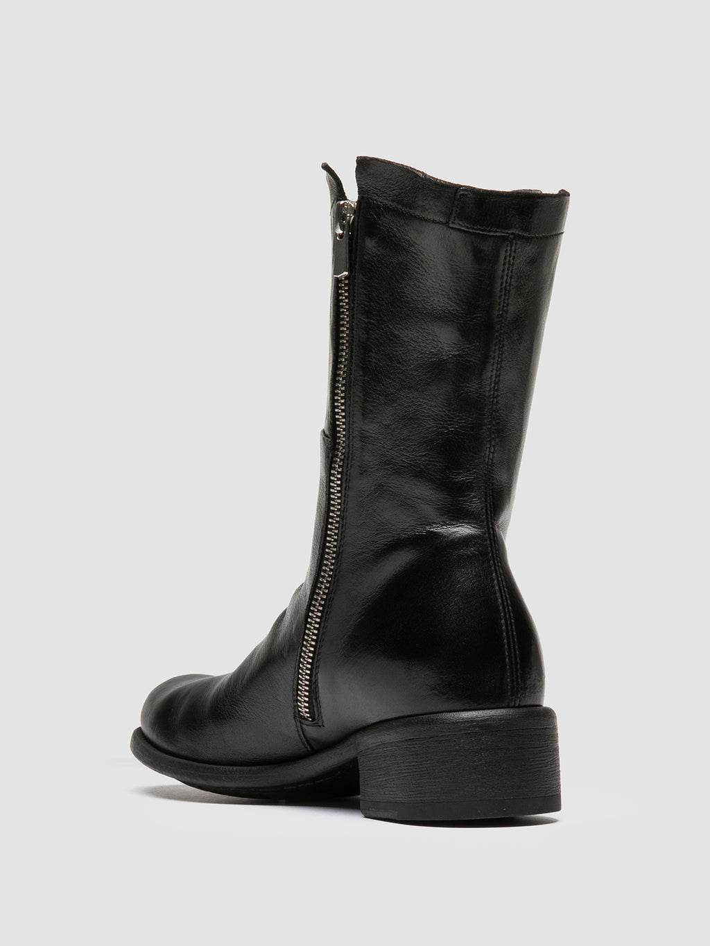 LIS 002 - Black Leather Zipped Boots Women Officine Creative - 4