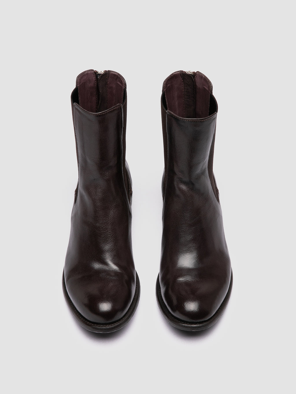 LIS 003 - Burgundy Leather Chelsea Boots Women Officine Creative - 2
